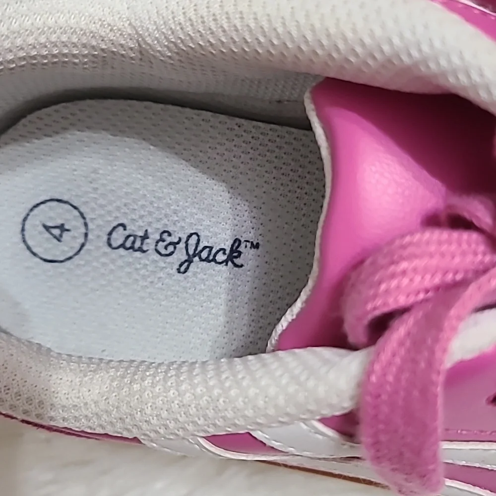 Cat & Jack Girls Pink Sneakers with White Trim - Size 4‎